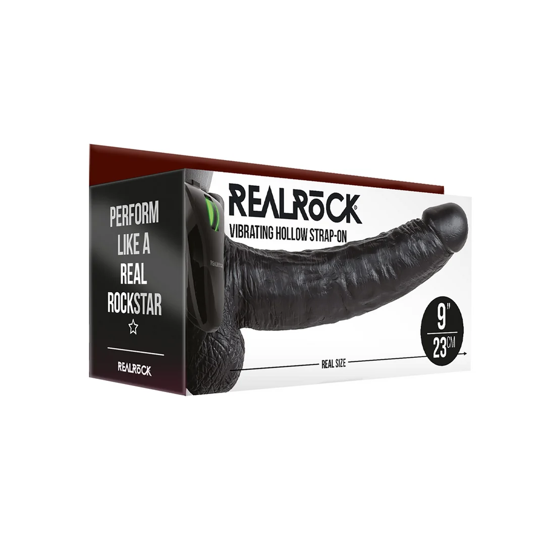 RealRock imbracatura vibrante con dildo cavo e testicoli - immagine 7