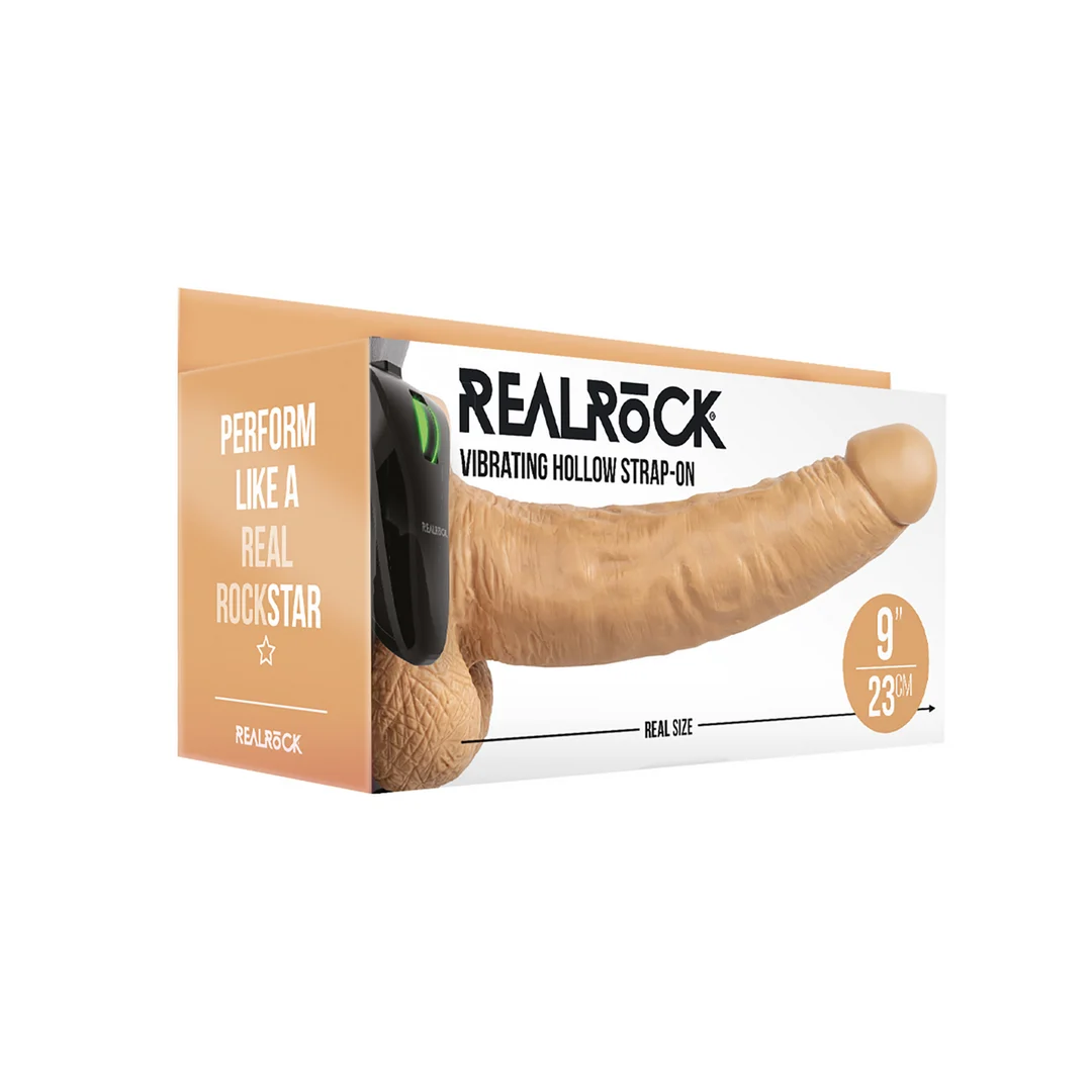 RealRock imbracatura vibrante con dildo cavo e testicoli - immagine 4