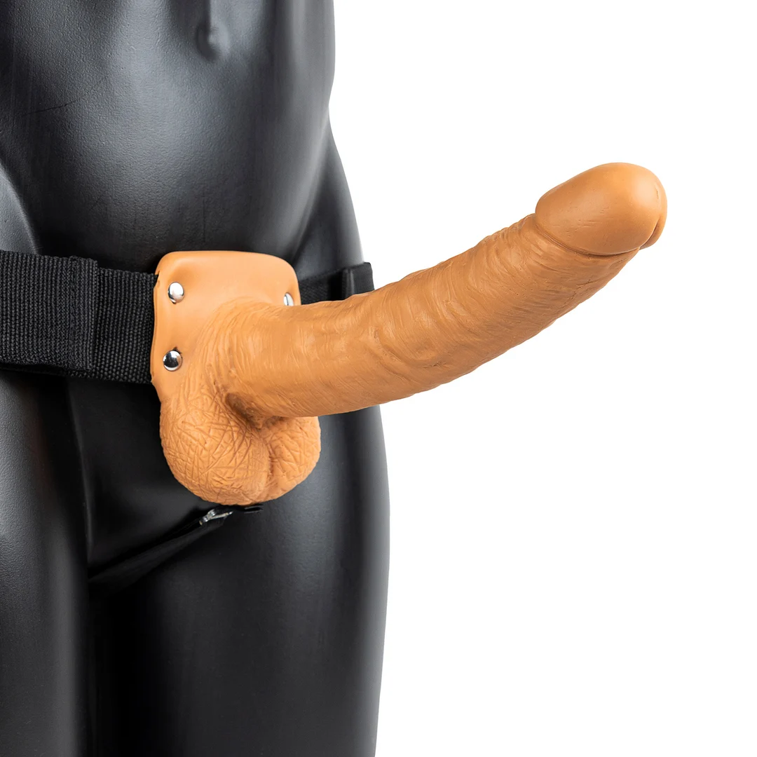 RealRock imbracatura vibrante con dildo cavo e testicoli - immagine 5
