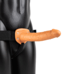Imbracatura vibrante nera con dildo cavo - immagine 8