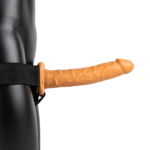 Imbracatura vibrante nera con dildo cavo - immagine 9