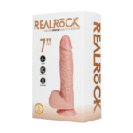 Vibratore realistico con ventosa, compatibile con imbracatura, RealRock nude (18 cm) RealRock by Shots - immagine 5