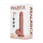 Vibratore realistico con ventosa, compatibile con imbracatura, RealRock nude (18 cm) RealRock by Shots - immagine 11