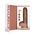 Vibratore realistico con ventosa, compatibile con imbracatura, RealRock nude (18 cm) RealRock by Shots - immagine 13