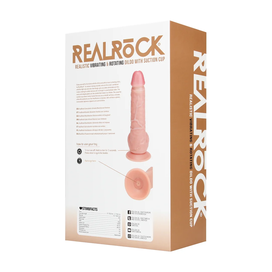 Dildo RealRock vibrante e rotante con sfere - immagine 2
