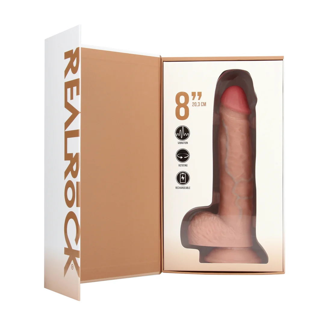 Dildo RealRock vibrante e rotante con sfere - immagine 3
