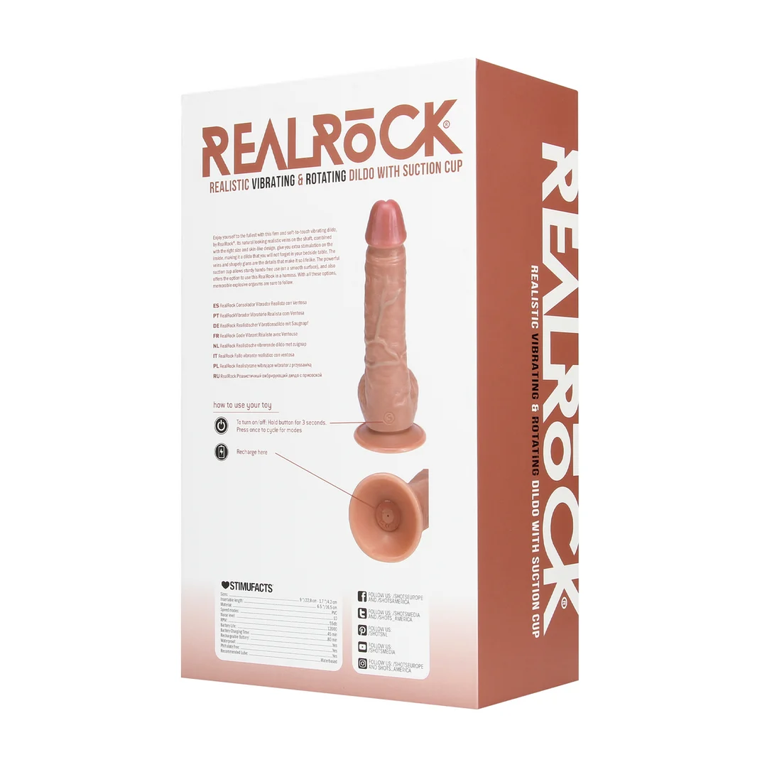 Dildo RealRock vibrante e rotante con sfere - immagine 8