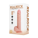 Vibratore realistico con ventosa, compatibile con imbracatura, RealRock effetto pelle di RealRock by Shots - immagine 5