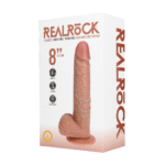 Vibratore realistico con ventosa, compatibile con imbracatura, RealRock effetto pelle di RealRock by Shots - immagine 11