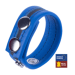 Cockring Tippy in pelle blu - immagine 3