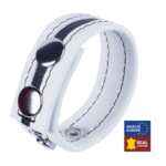 Anello fallico Tippy in pelle, bianco - immagine 3