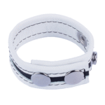 Anello fallico Tippy in pelle, bianco