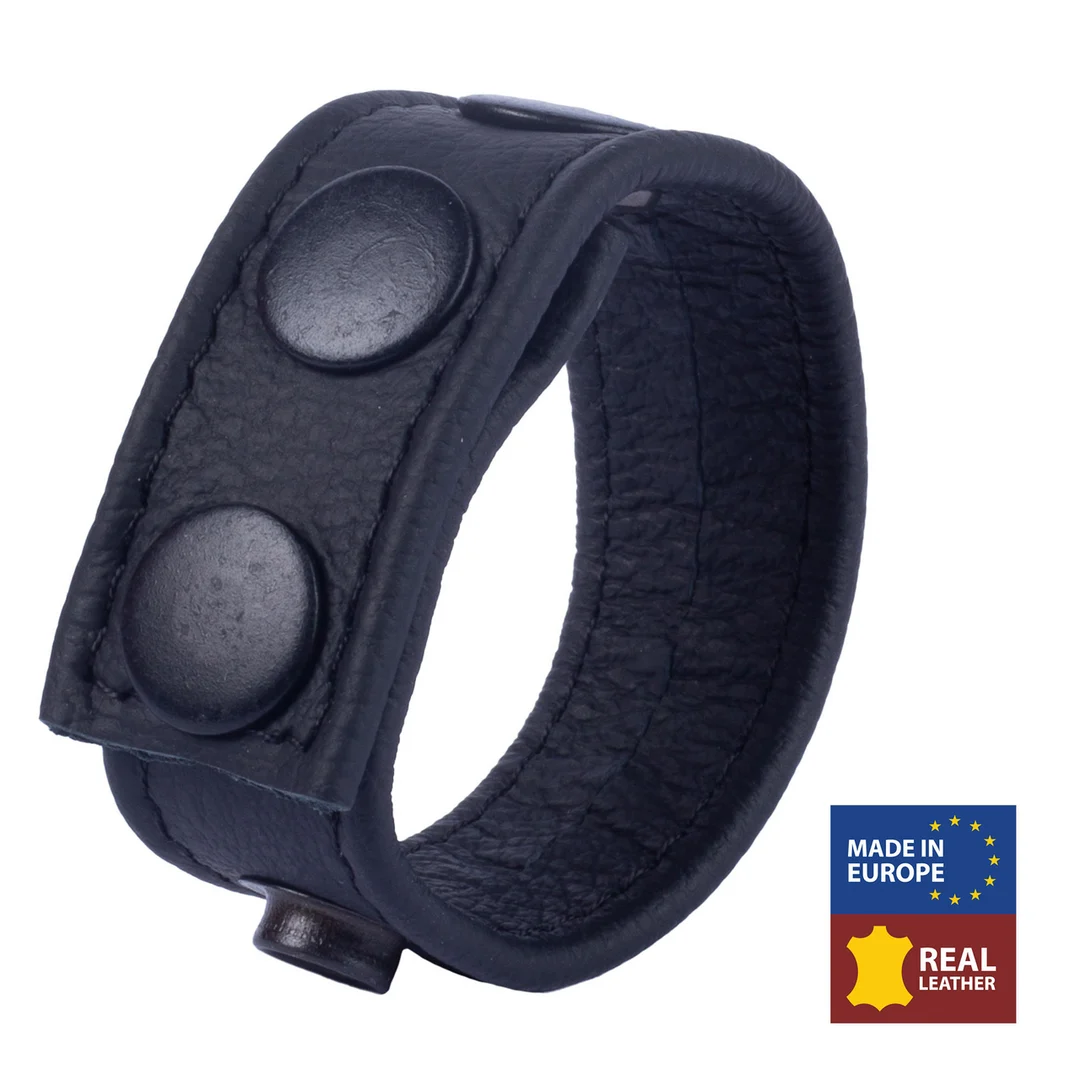 Anello fallico regolabile in pelle Red Leather Cocky - immagine 3