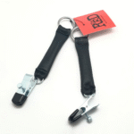 Morsetto per capezzoli con peso in pelle, 2 x 80 g, nero e argento