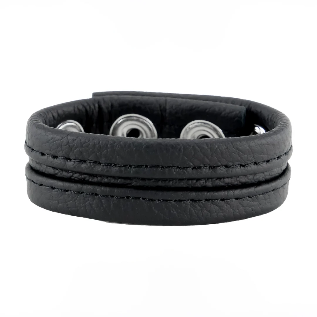 Cockring regolabile in pelle - immagine 1
