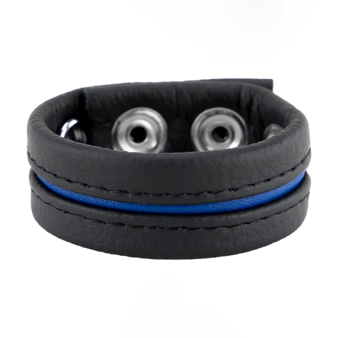 RL-31710-5 Anello regolabile in pelle blu - immagine 1