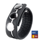 Anello regolabile in pelle bianco - immagine 4