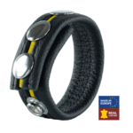 Anello fallico regolabile in pelle gialla - immagine 4