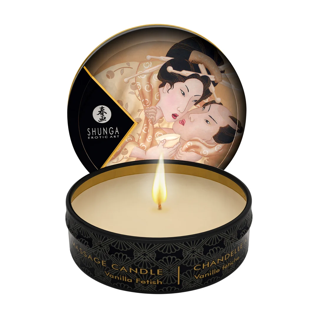 Candela da massaggio – Mini candela da massaggio e d’atmosfera – Vaniglia – Shunga – 30 ml - immagine 1