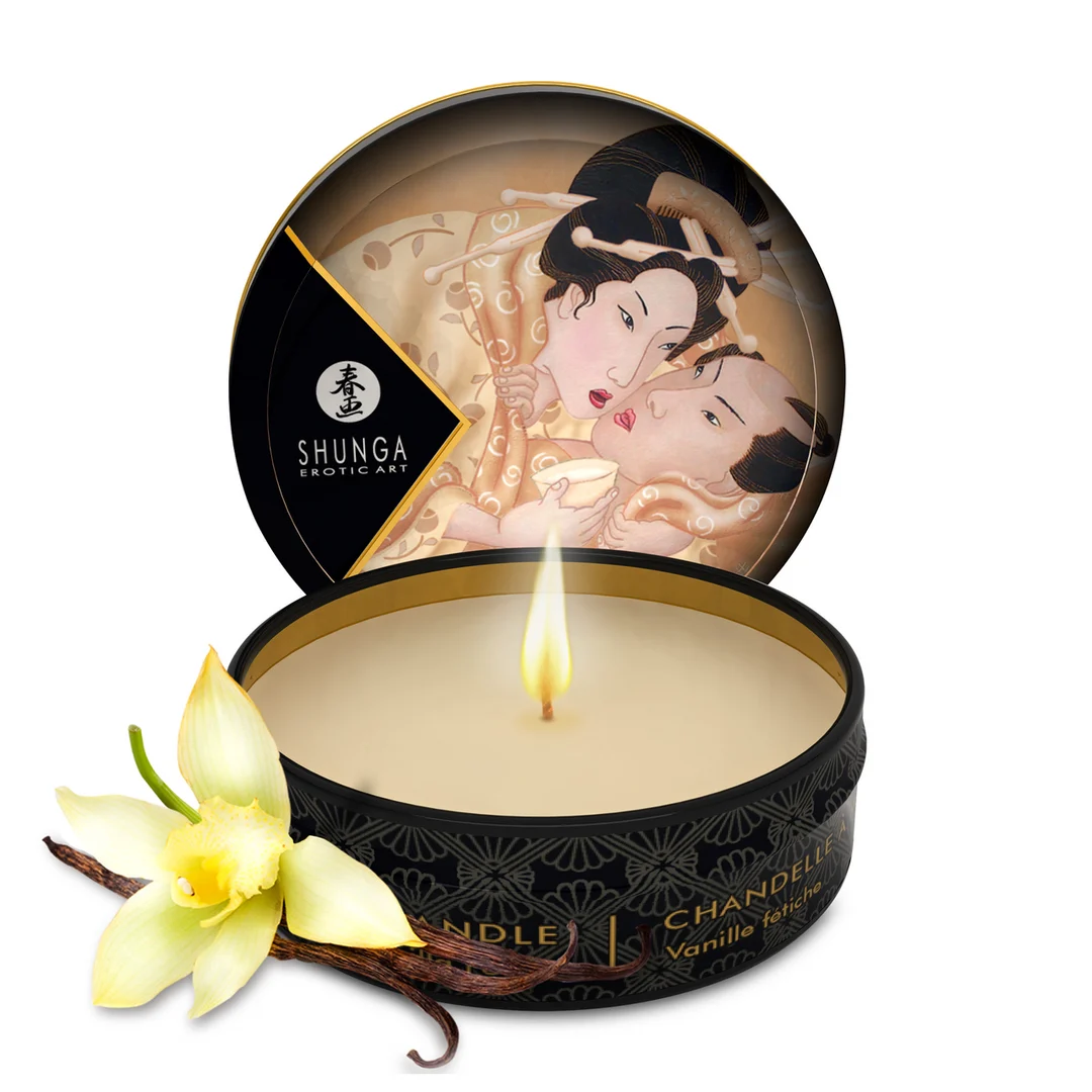 Candela da massaggio – Mini candela da massaggio e d’atmosfera – Vaniglia – Shunga – 30 ml - immagine 2