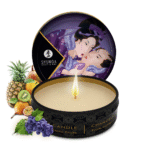 Candela da massaggio – Mini candela da massaggio con olio tiepido – Frutti esotici – 1 oz / 30 ml - immagine 2