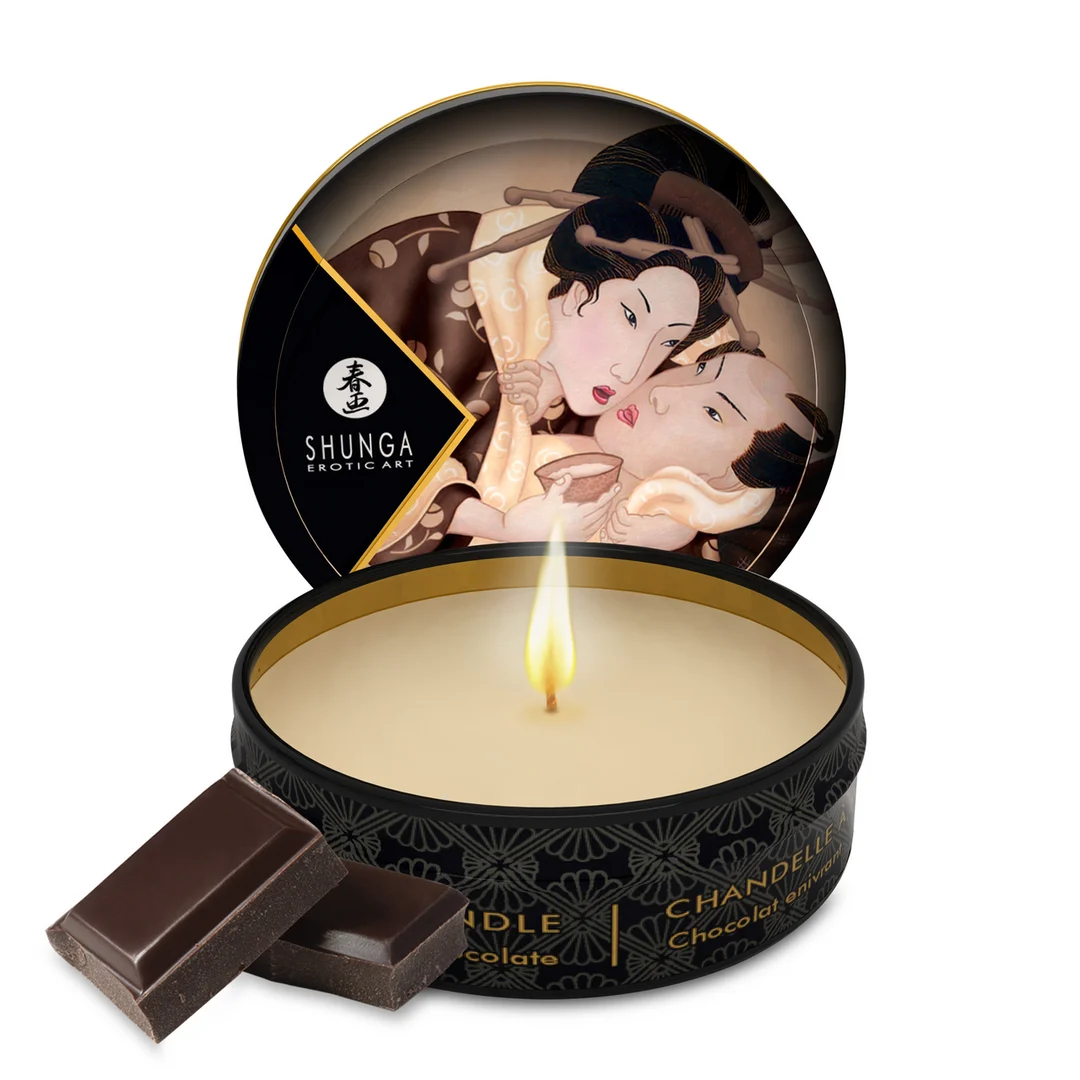 Candela da massaggio – Mini candela da massaggio e d’atmosfera in una – Cioccolato irresistibile – 30 ml - immagine 2