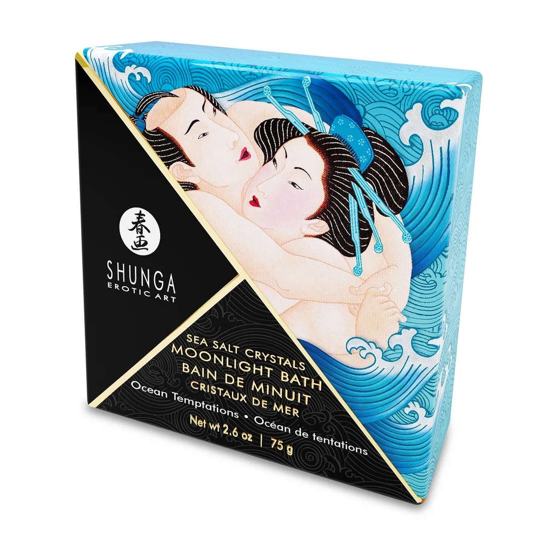 Sale da bagno – Mini Oriental Crystals, cristalli schiumogeni di sale del Mar Morto – Ocean Breeze – Shunga – 2,65 oz / 75 gr - immagine 1
