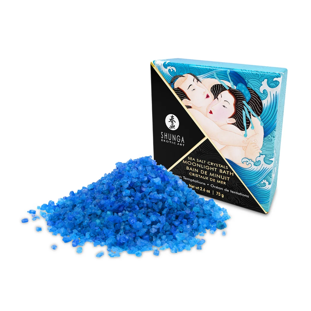 Sale da bagno – Mini Oriental Crystals, cristalli schiumogeni di sale del Mar Morto – Ocean Breeze – Shunga – 2,65 oz / 75 gr - immagine 2