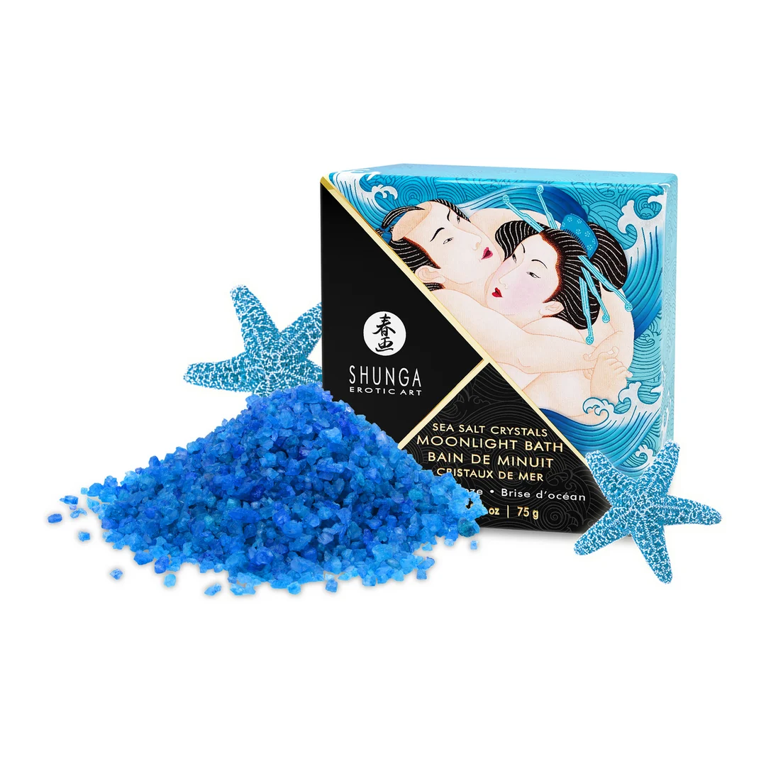Sale da bagno – Mini Oriental Crystals, cristalli schiumogeni di sale del Mar Morto – Ocean Breeze – Shunga – 2,65 oz / 75 gr - immagine 3