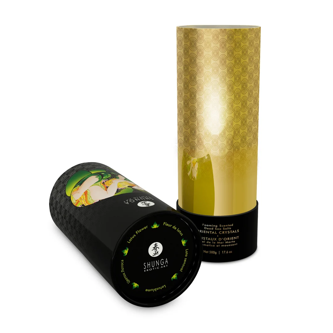 Sali da bagno – Cristalli orientali con sale del Mar Morto, schiumogeni – Fiore di loto – Shunga – 17,6 oz / 500 gr - immagine 3