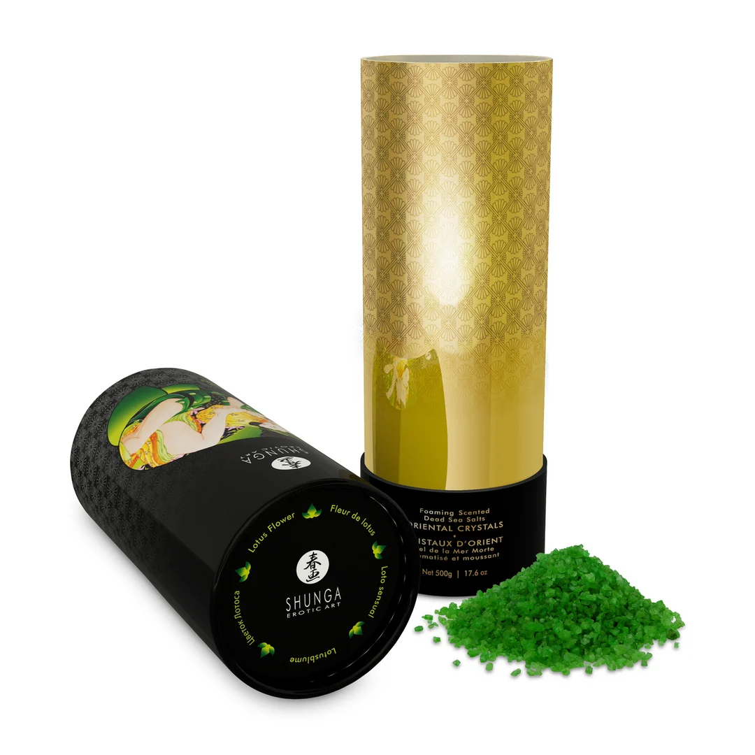 Sali da bagno – Cristalli orientali con sale del Mar Morto, schiumogeni – Fiore di loto – Shunga – 17,6 oz / 500 gr - immagine 4