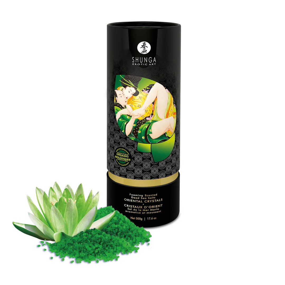 Sali da bagno – Cristalli orientali con sale del Mar Morto, schiumogeni – Fiore di loto – Shunga – 17,6 oz / 500 gr - immagine 5