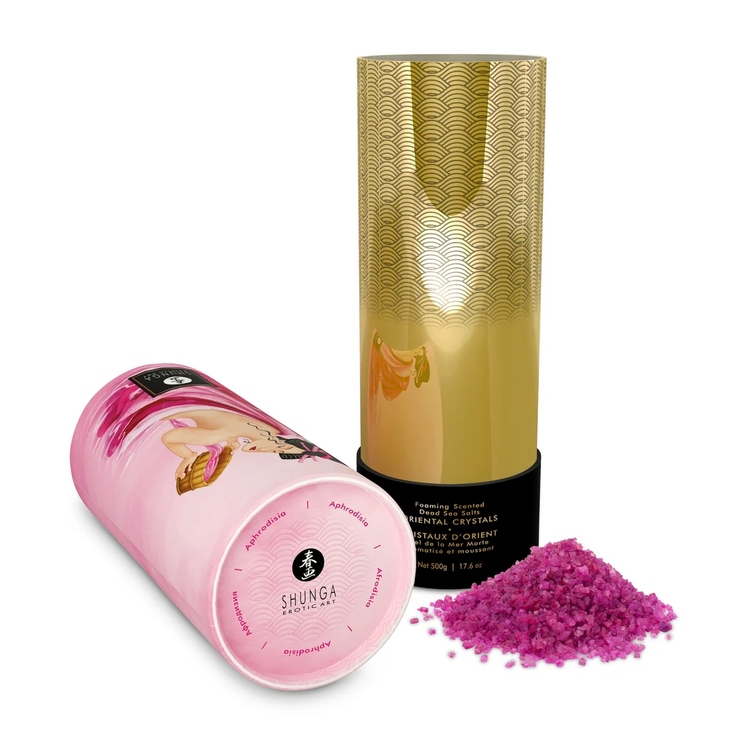 Sale da bagno – Cristalli orientali di sale del Mar Morto, schiumogeni – Aphrodisia – Shunga – 17,6 oz / 500 gr - immagine 4