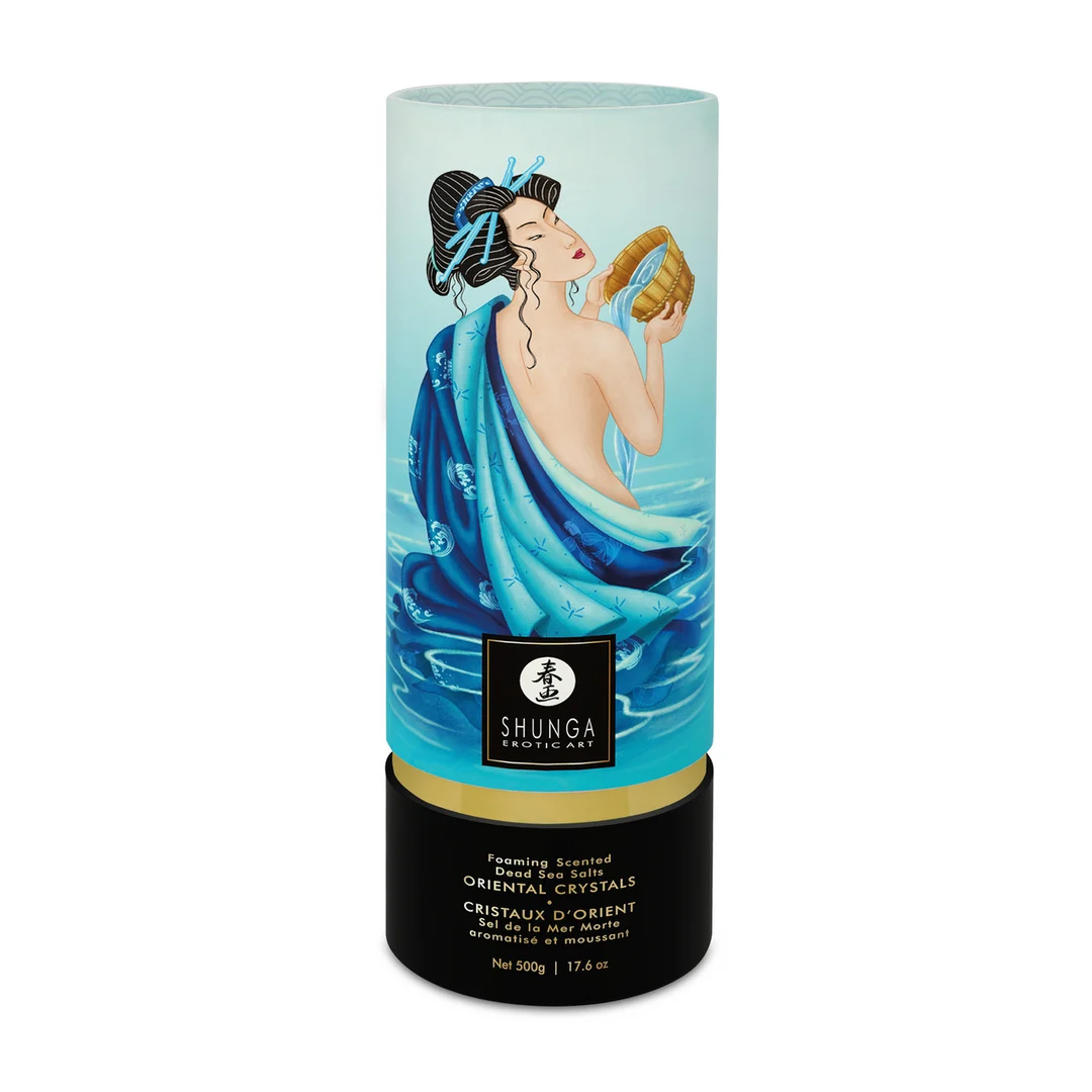 Sale da bagno – Cristalli orientali schiumogeni di sale del Mar Morto – Ocean Temptations – Shunga – 17,6 oz / 500 gr - immagine 1