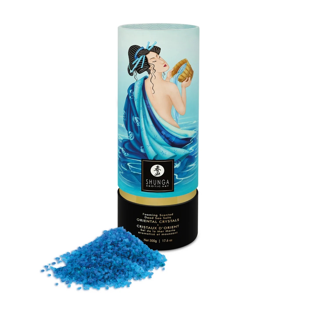 Sale da bagno – Cristalli orientali schiumogeni di sale del Mar Morto – Ocean Temptations – Shunga – 17,6 oz / 500 gr - immagine 2