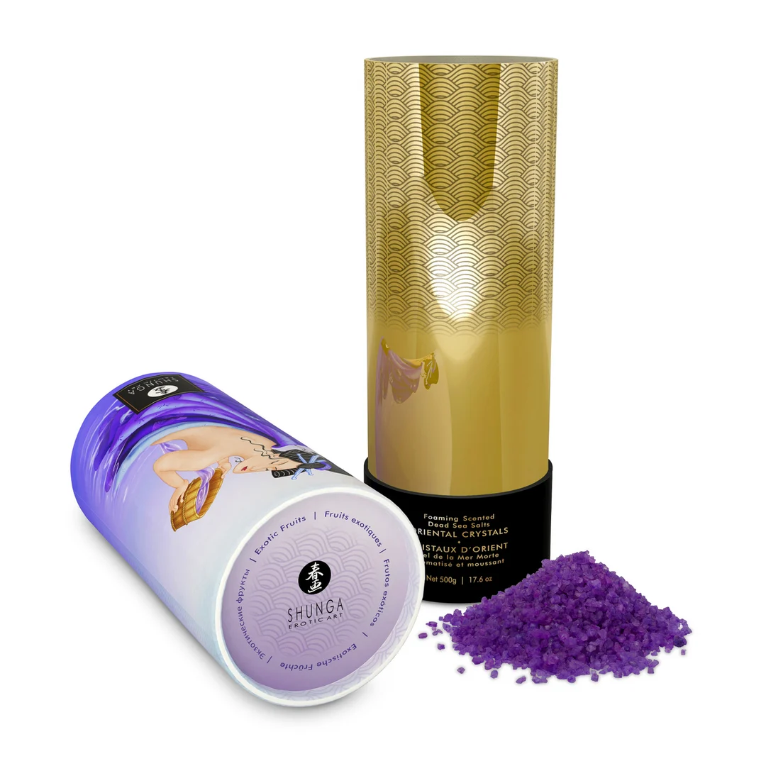 Sali da bagno – Oriental Crystals, sali schiumogeni del Mar Morto – Frutti esotici – 500 gr / 17,6 oz - immagine 4