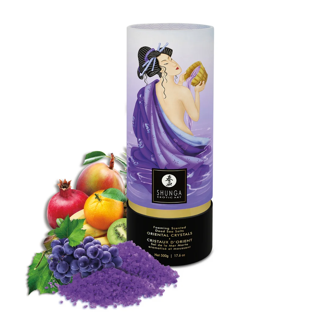 Sali da bagno – Oriental Crystals, sali schiumogeni del Mar Morto – Frutti esotici – 500 gr / 17,6 oz - immagine 5