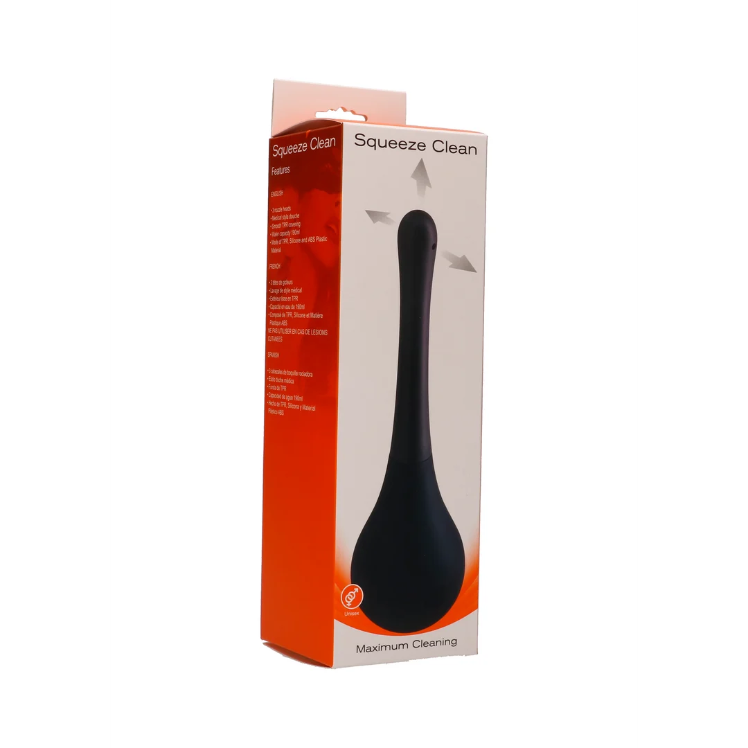 SC-F0069B10PGB_1_1 Doccia anale Squeeze Clean, doccia intima con rivestimento in TPR, 190 ml - immagine 1