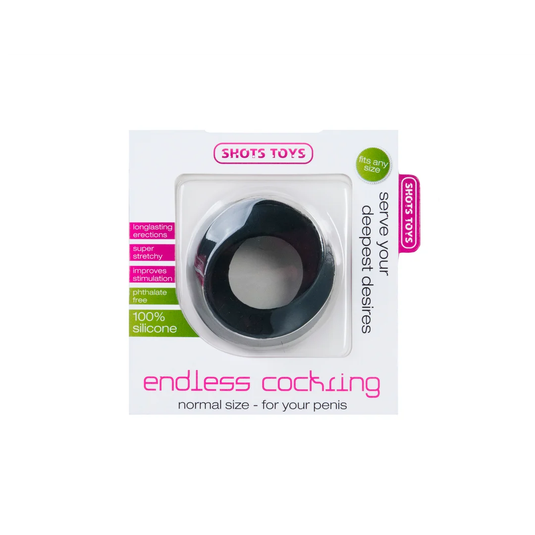 SHT039BLK_1 Anello fallico Endless Medium - immagine 1