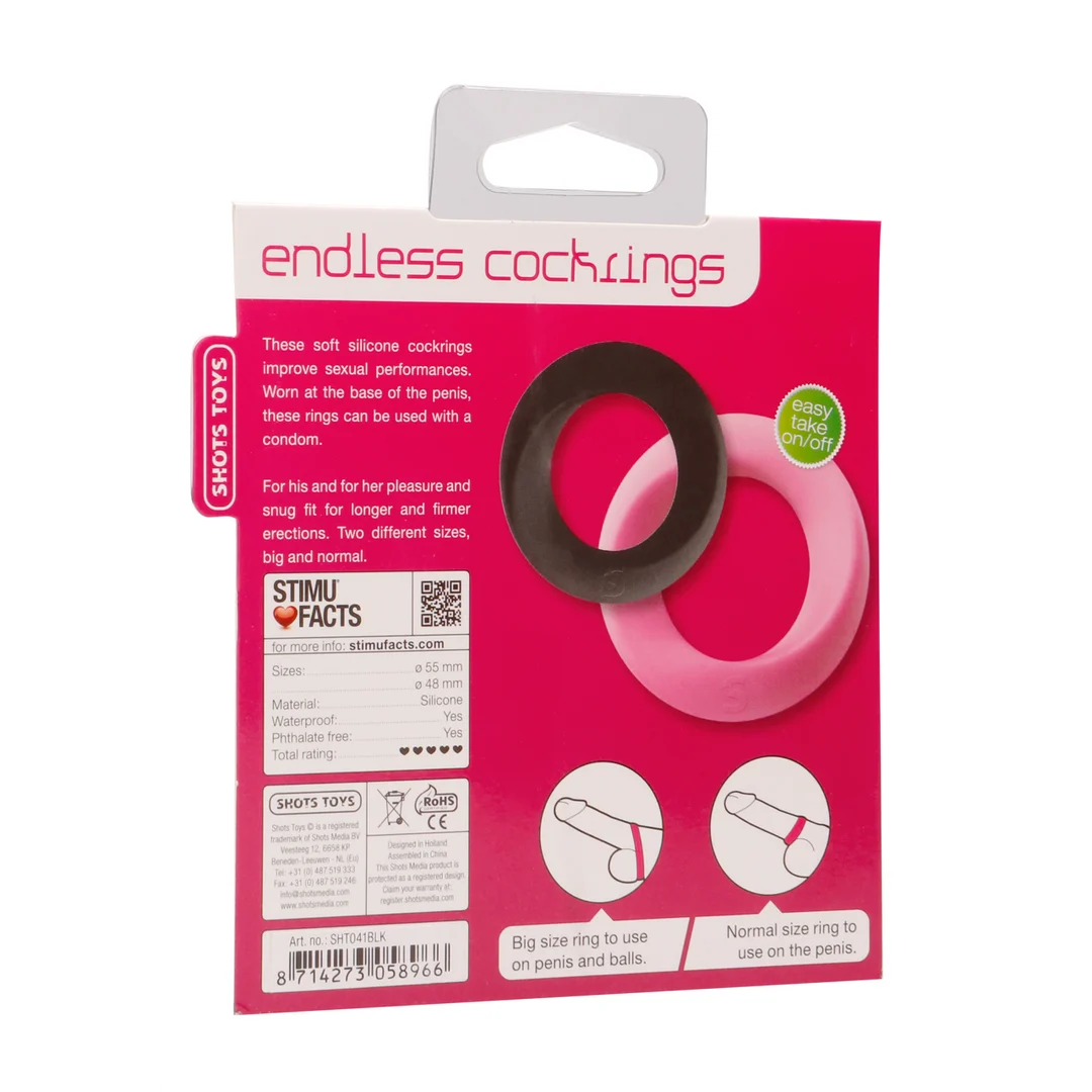 Set di anelli fallici Endless in silicone - immagine 2