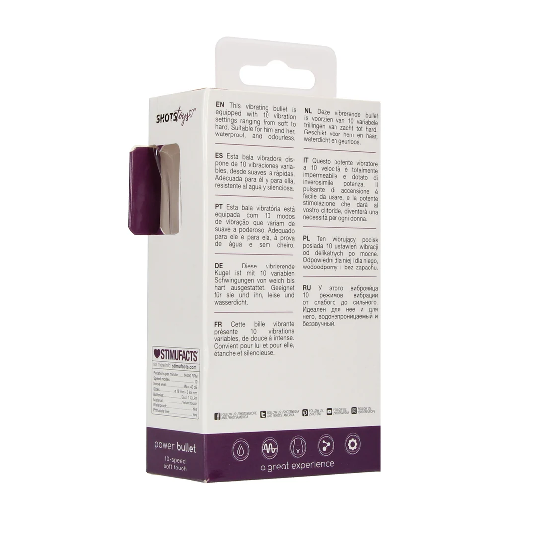 Vibratore bullet, 10 modalità e waterproof, Shots Shots Toys by Shots - immagine 2