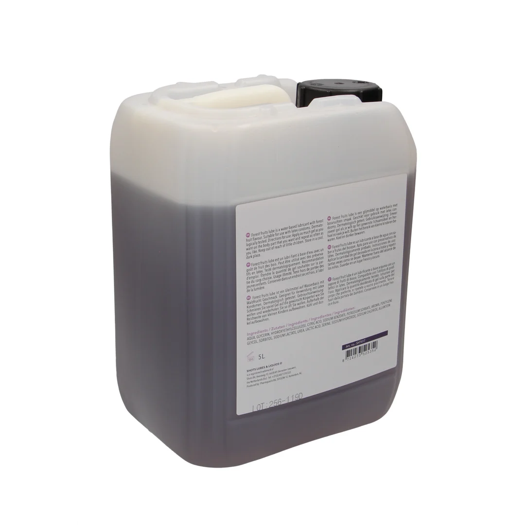 Lubrificante a base d’acqua, adatto ai preservativi in lattice, frutti di bosco, 1,3 gal / 5 l, Shots Lubes - immagine 1