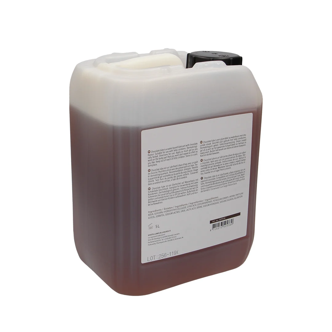 SHT418_1_1 Lubrificante aromatizzato, a base d’acqua, adatto all’uso con preservativi in lattice, cioccolato, 1,3 gal / 5 l - immagine 1