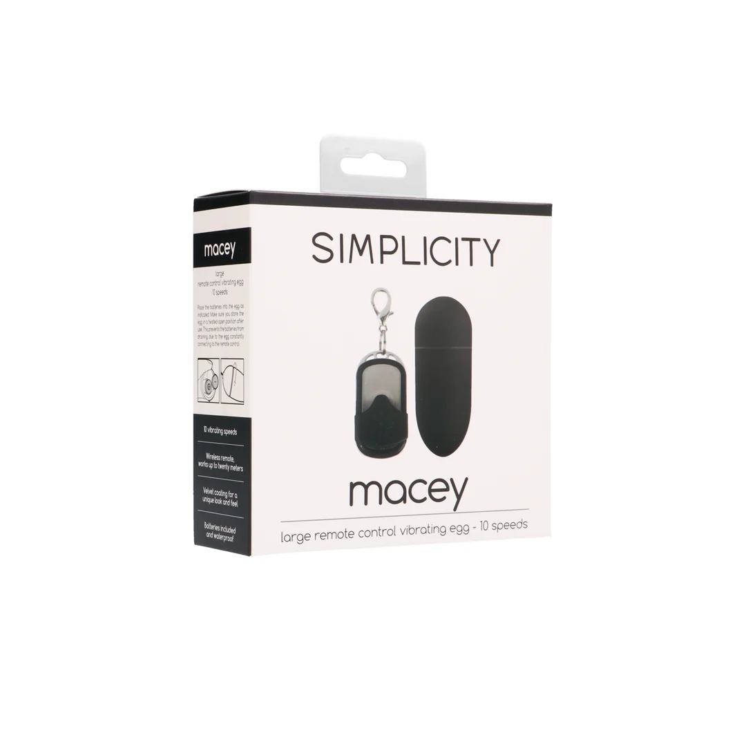 Ovetto vibrante con telecomando e 10 modalità – Macey Simplicity by Shots - immagine 1