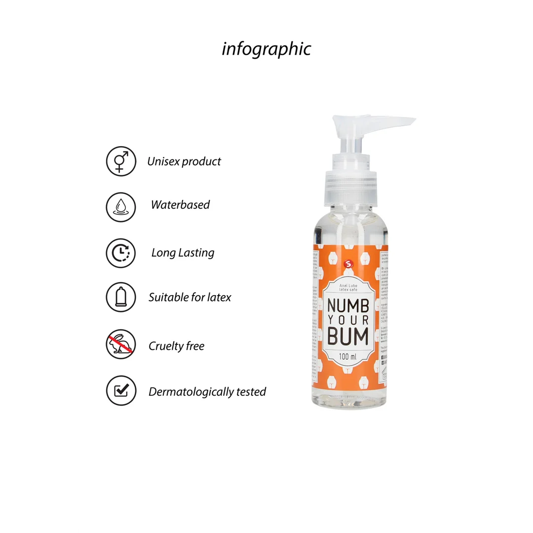 S Line Numb Your Bum lubrificante anale 100 ml - immagine 1