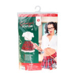 Costume da studentessa bianco e rosso