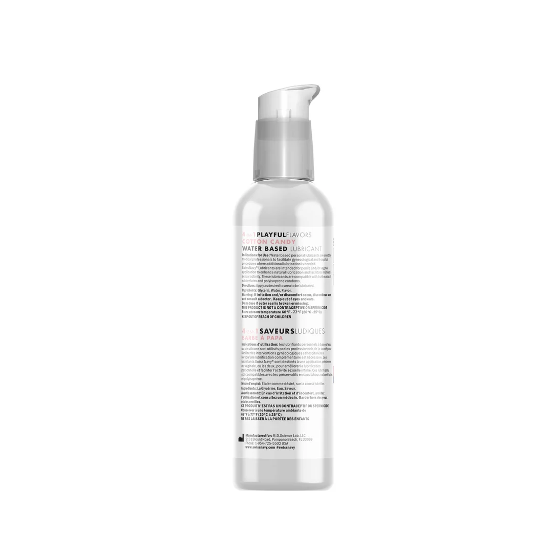 Lubrificante aromatizzato – 4 in 1 Playful Flavors, commestibile e riscaldante – Zucchero filato – 29,5 ml – Swiss Navy - immagine 4