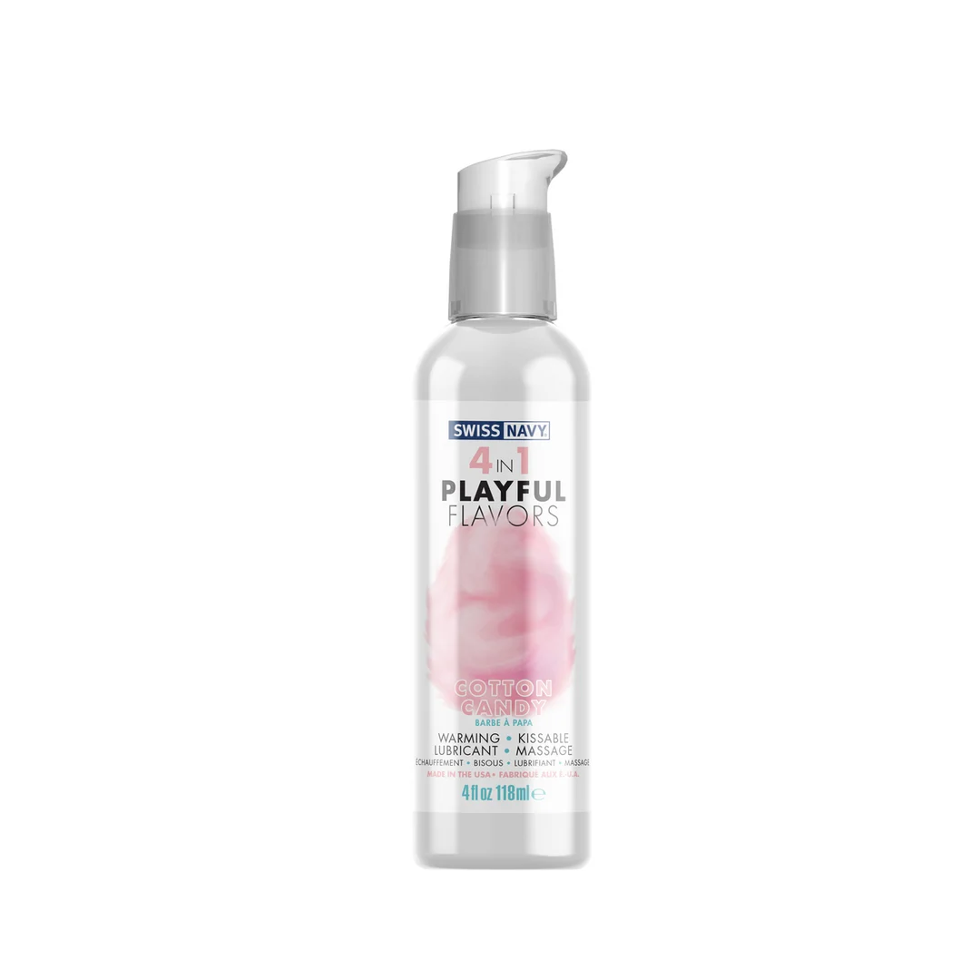 Lubrificante aromatizzato – 4 in 1 Playful Flavors, commestibile e riscaldante – Zucchero filato – 29,5 ml – Swiss Navy - immagine 5
