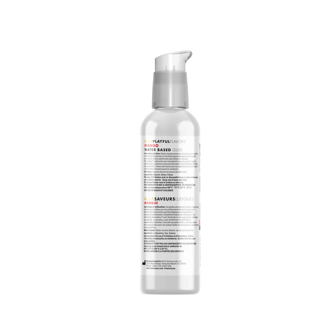 Lubrificante aromatizzato 4 in 1 Playful Flavors, commestibile e riscaldante, Mango, bustina da 5 ml, Swiss Navy - immagine 5
