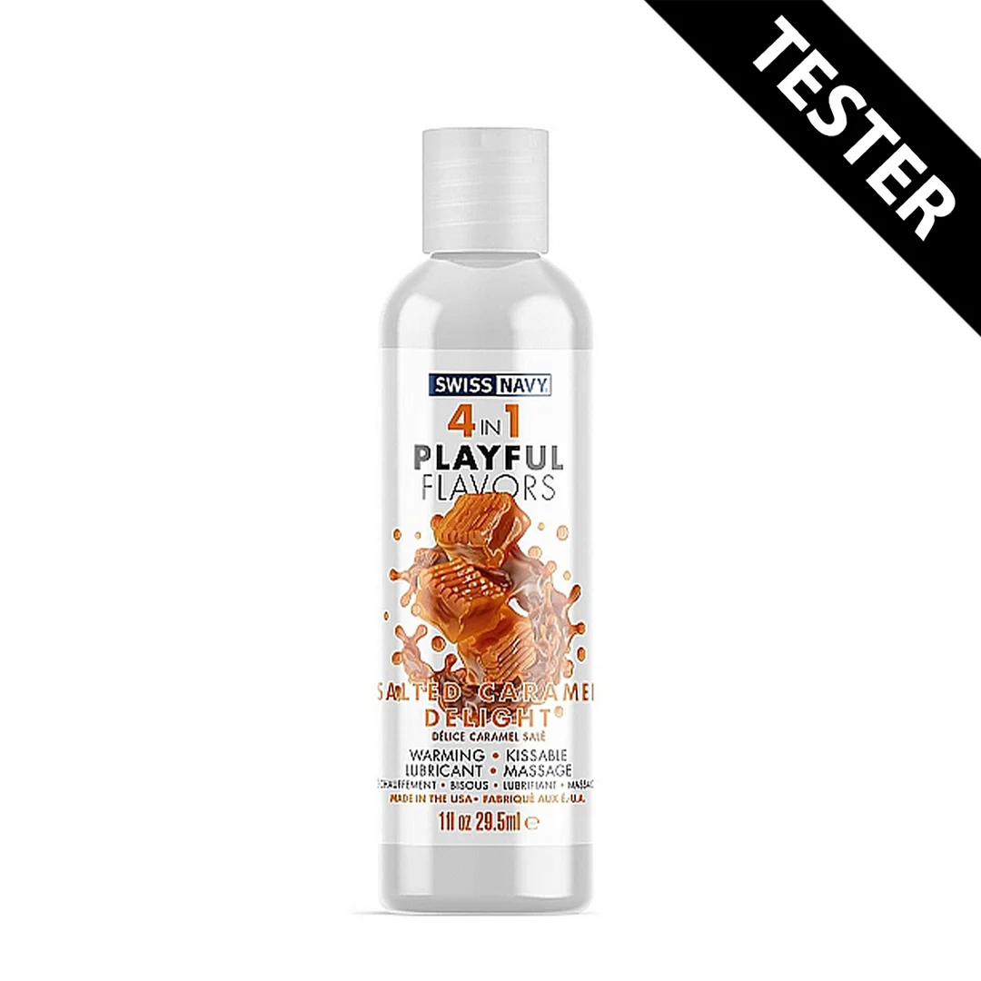 Lubrificante aromatizzato – 4 in 1 Playful Flavors – Salted Caramel Delight – 29,5 ml – Swiss Navy - immagine 6